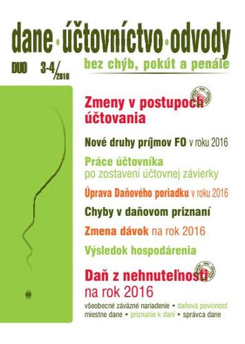 Dane Účtovníctvo Odvody 3-4 2016