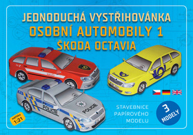 Osobní automobily 1 Škoda Octavia - jednoduchá vystřihovánka