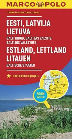 Estland, Lettland, Litauen - Eesti, Latvija, Lietuva 1: 800 000