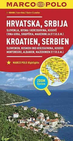 Hrvatska, Srbija - Kroatien, Serbien 1:800 000