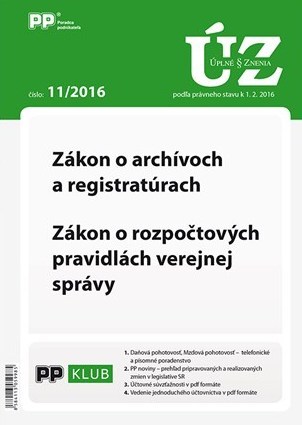 UZZ 11 2016 Zákon o archívoch a registratúrach