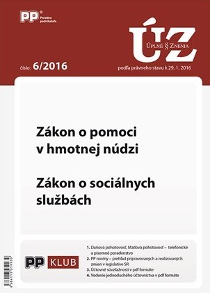 UZZ 6 2016 Zákon o pomoci v hmotnej núdzi