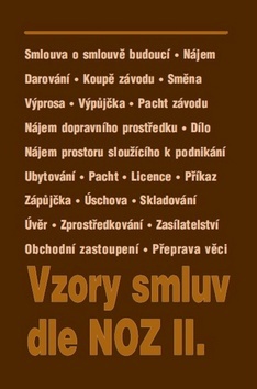 Vzory smluv dle NOZ II.