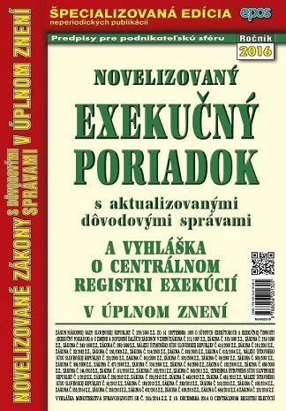 Novelizovaný exekučný poriadok 23 2016