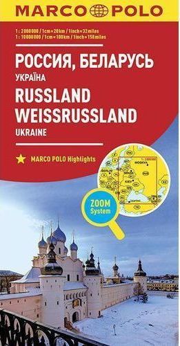 Rusko, Ukrajina, západní Rusko 1:2M/10M/mapa (ZoomSystem) MD