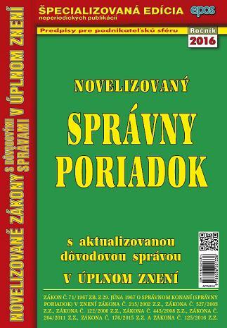 Novelizovaný správny poriadok 25 2016
