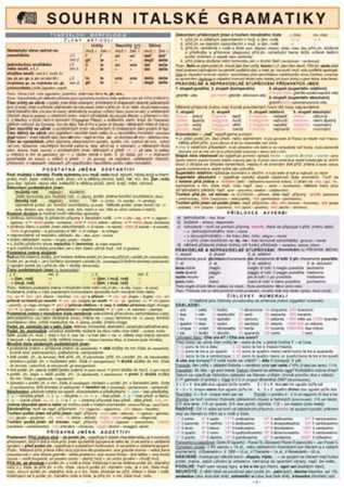 Kniha Souhrn italské gramatiky