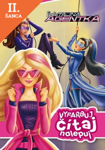 Lacná kniha Barbie Tajná agentka - vyfarbuj, čítaj, nalepuj