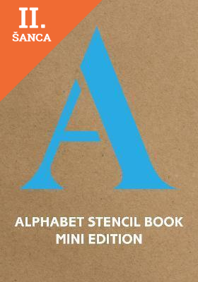 Lacná kniha Alphabet Stencil Book mini edition (blue)