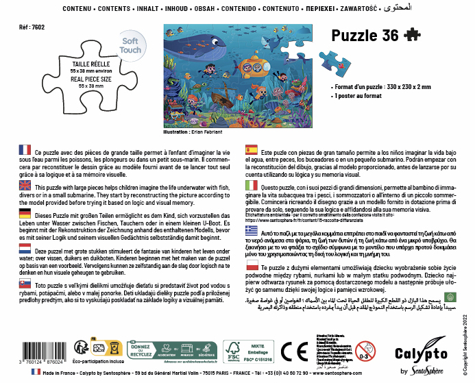 Puzzle Život pod morom 36