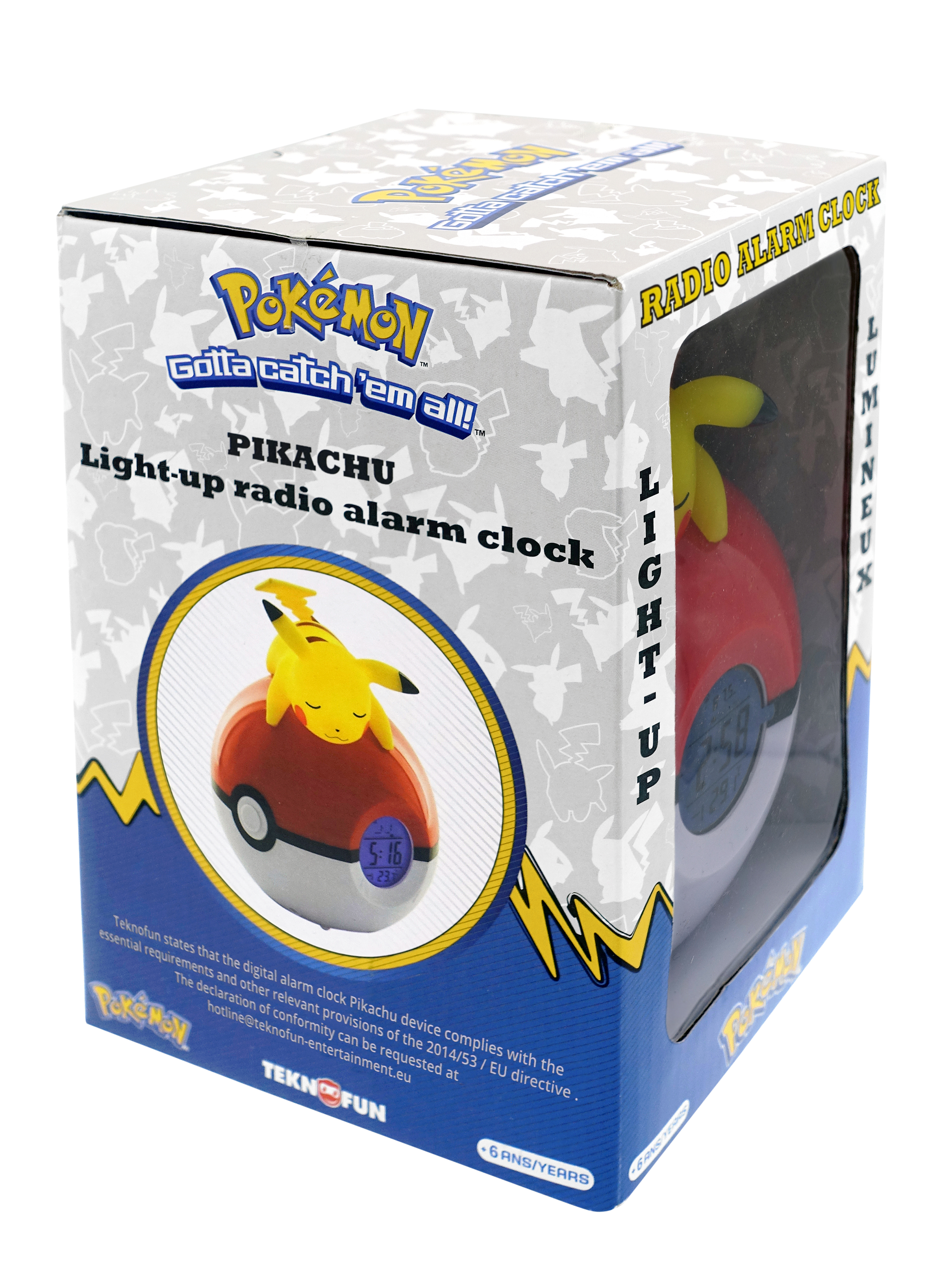 Teknofun Pokémon - Pikachu svietaci radiobudík 16cm