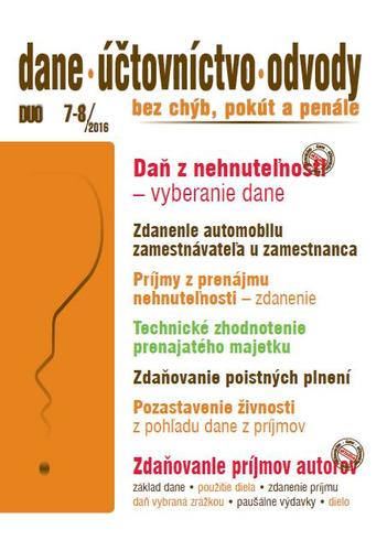 Dane Účtovníctvo Odvody 7-8 2016