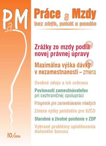 Práce a Mzdy 10 2016