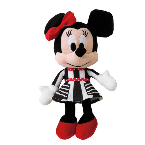 Plyšová hračka Disney: Minnie s čiernobielymi šatičkami 25cm