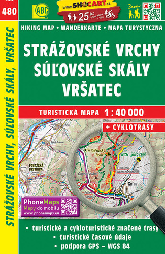 Strážovské vrchy, Súľovské skaly, Vršatec 1:40 000