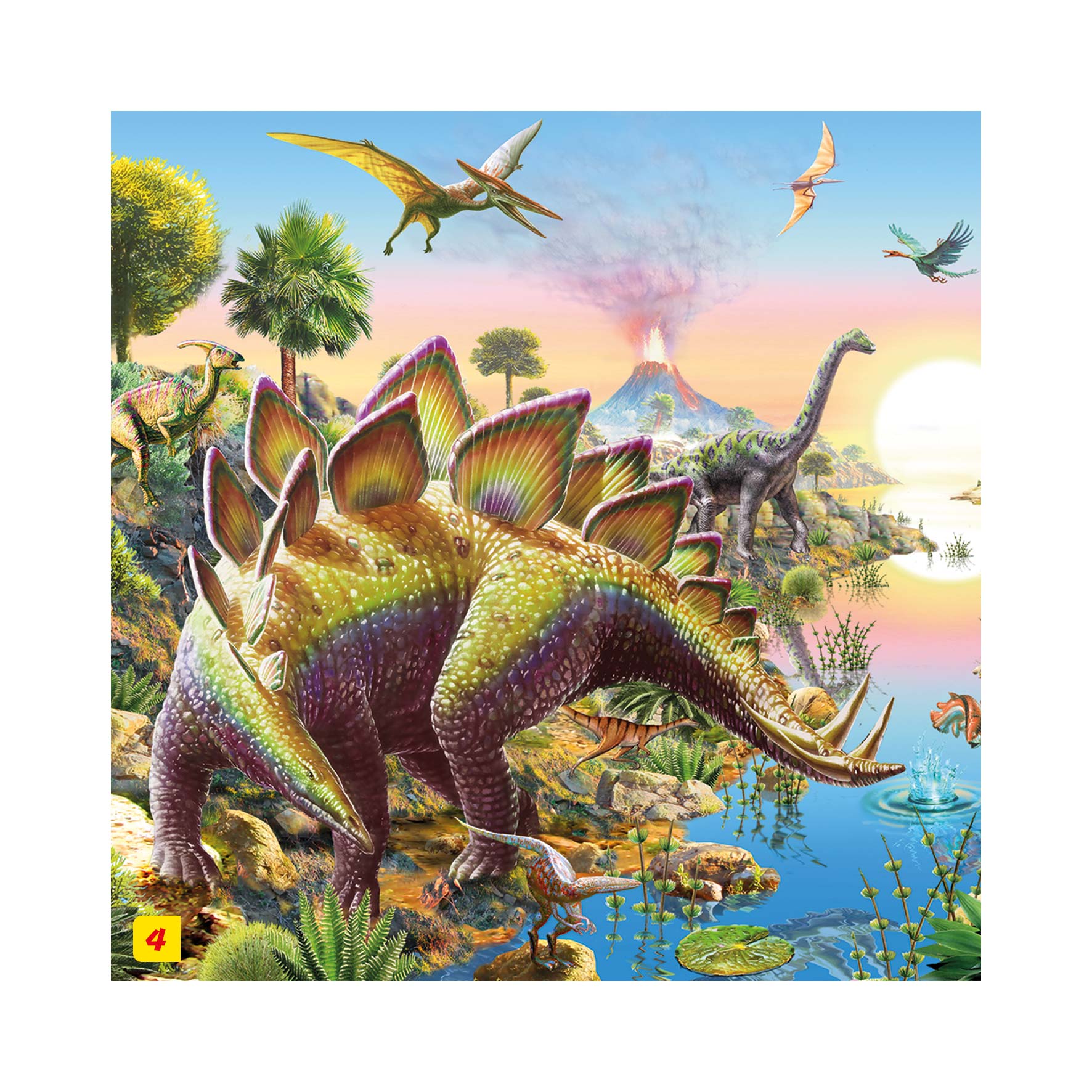 Puzzle Dinosauri 60 + figúrka Dino