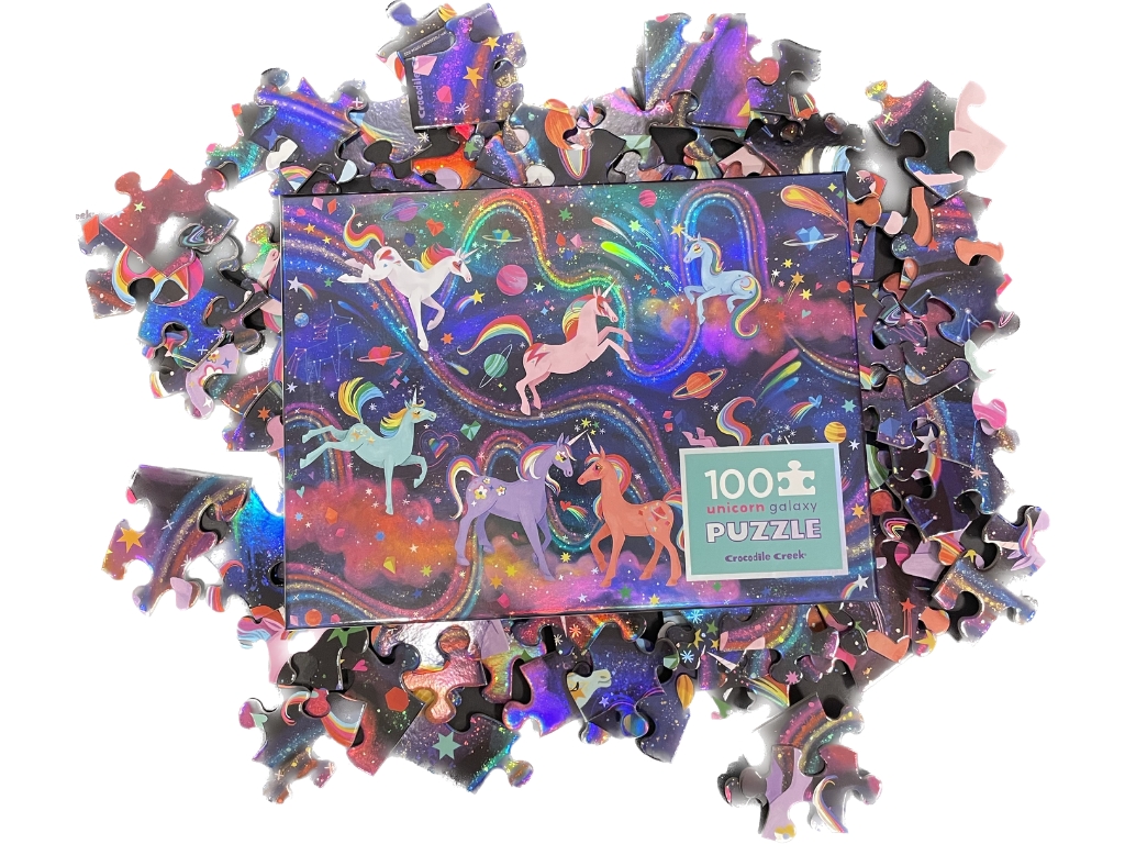 Puzzle holografické Galaxia Jednorožcov 100 Crocodile Creek