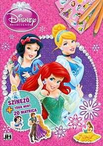 Disney Hercegnők - A4 + matricás színező