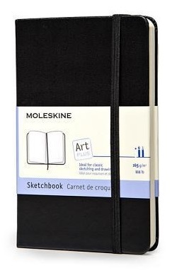 Skicár MOLESKINE tvrdý čierny S