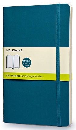 Zápisník MOLESKINE mäkký čistý  modrozelený L