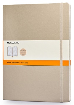 Zápisník MOLESKINE mäkký linajkový béžový XL