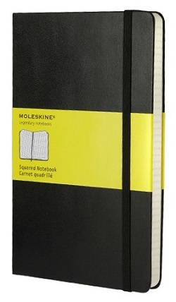 Zápisník MOLESKINE tvrdý štvorčekový čierny L