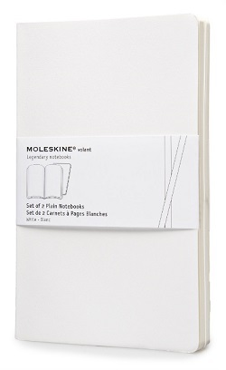 Zápisníky MOLESKINE Volant 2 ks čisté biele L