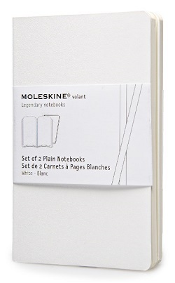 Zápisníky MOLESKINE Volant 2 ks čisté biele S