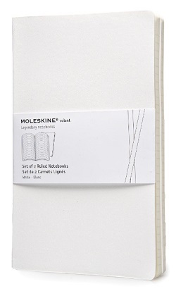 Zápisníky MOLESKINE Volant 2 ks linajkové biele L