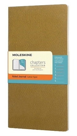 Zošit MOLESKINE Chapters linaj. žltohnedý slim M