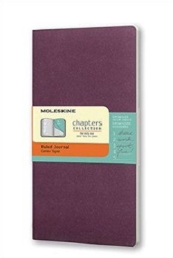 Zošit MOLESKINE Chapters linajkový fialový slim S