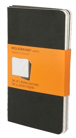 Zošity MOLESKINE 3 ks linajkové čierne S