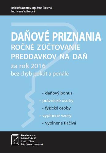 Daňové priznania za rok 2016