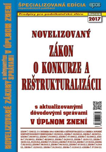 Novelizovaný Zákon o konkurze a reštrukturalizácii 4/2017
