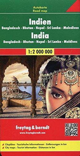 India Bangladéš Bután Nepal - mapa 1:2mil.