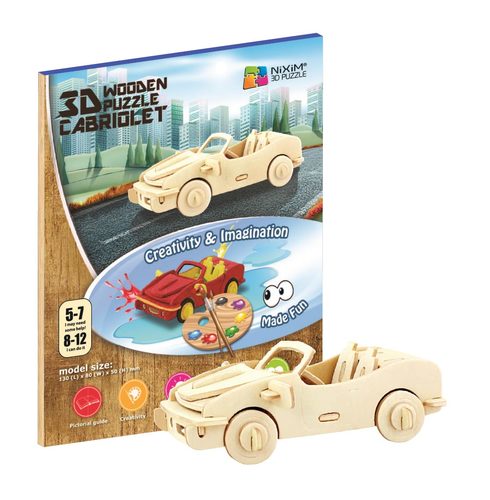Drevené 3D puzzle Kabriolet