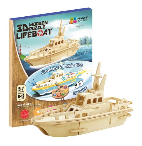 Drevené 3D puzzle Záchranná loď