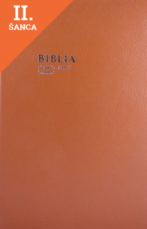 Lacná kniha Biblia veľký formát v koži, so zlatorezom Starý a Nový zákon