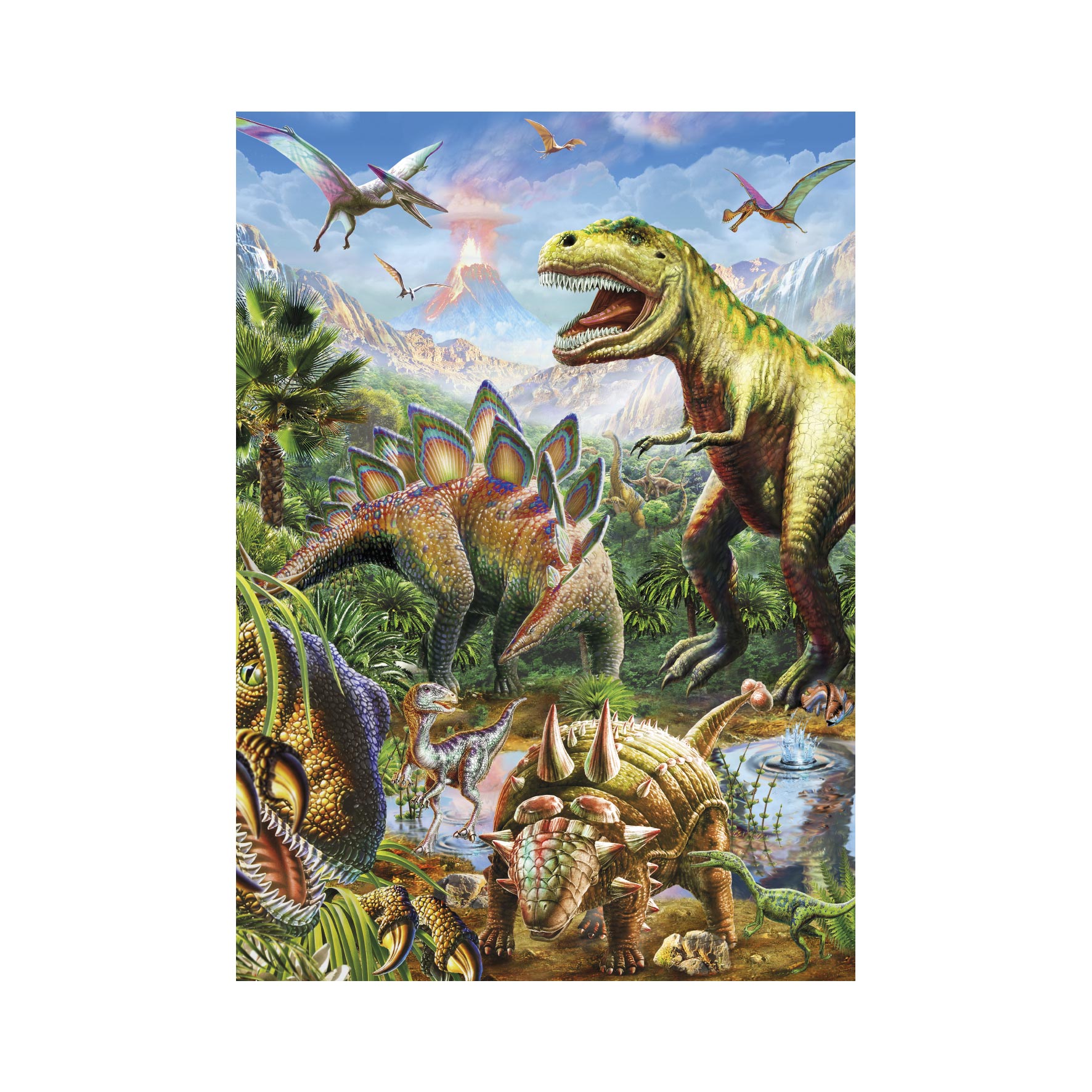 Puzzle Svet dinosaurov 100XL neon Dino