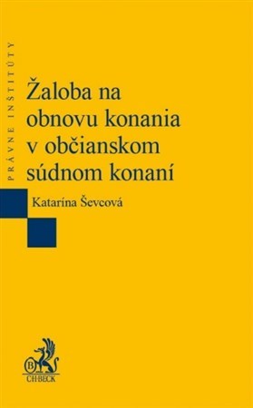 Kniha Žaloba na obnovu konania v občianskom súdnom konaní