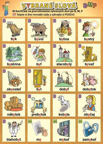 Kniha Vybrané slová po B, M, P