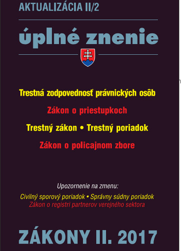 Zákony 2017 II. aktualizácia II 2