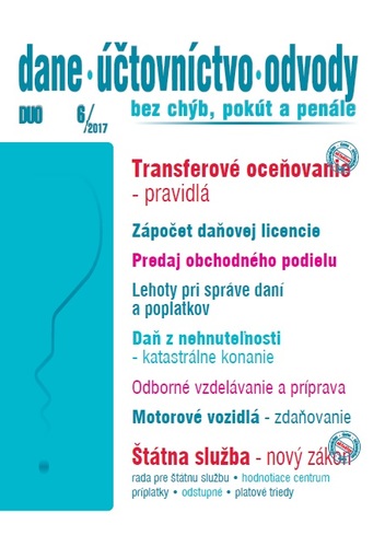 Dane Účtovníctvo Odvody 6 2017