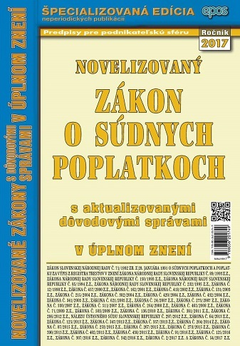 Novelizovaný zákon o súdnych poplatkoch 2017/16