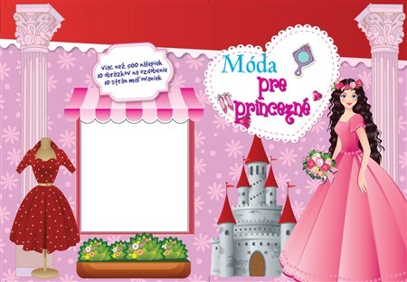Kniha Móda pre princezné-viac než 500 nálepiek-špirálová väzba