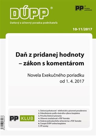 DUPP 10-11 2017 Daň z pridanej hodnoty - zákon s komentárom
