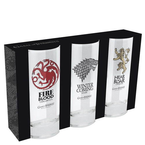 Game of Thrones  sklenené poháre set 3ks