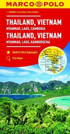 Thajsko, Vietnam, Laos, Kambodža  1:2 500 000/mapa (ZoomSystem) MD