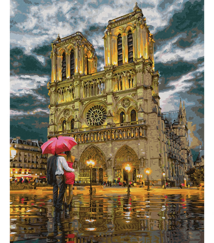 Maľovanie podľa čísel Katedrála Notre-Dame v Paríži (40x50 cm) Schipper