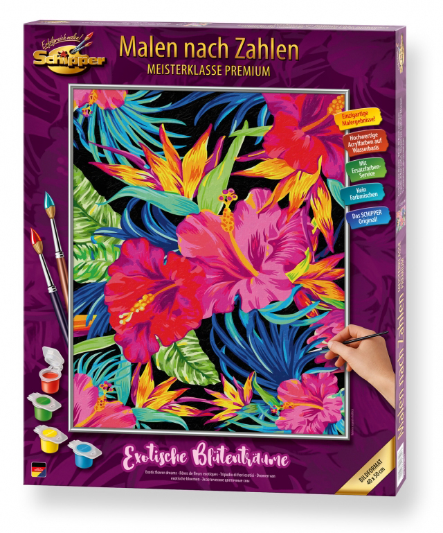 Maľovanie podľa čísel Exotické kvetinové sny (40x50 cm) Schipper